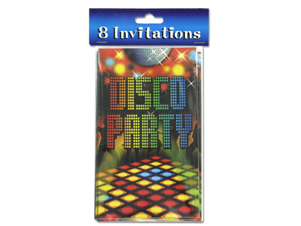 Disco Party invitations, pack of 8