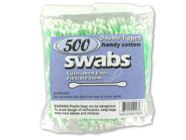 Double-tipped cotton swabs