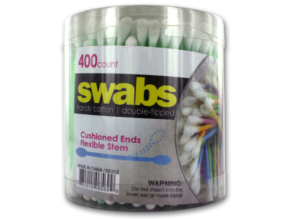 Double-tipped cotton swabs, pack of 400