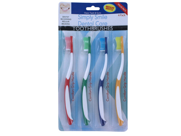 4 Pack toothbrushes