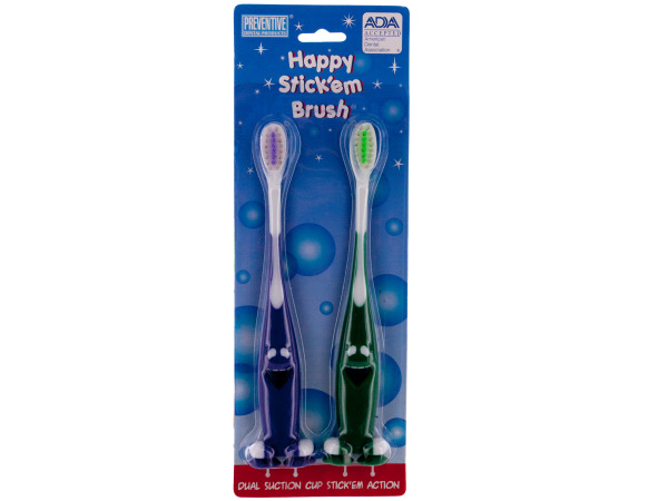 Kids Toothbrush Set With Suction Cup Base
