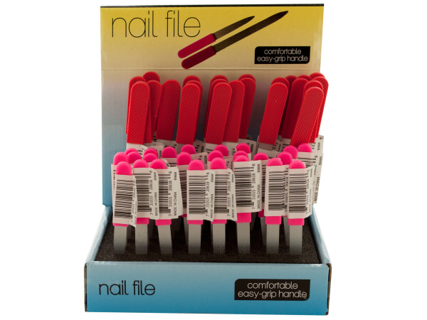 Nail Files with Easy-Grip Handles Counter Top Display