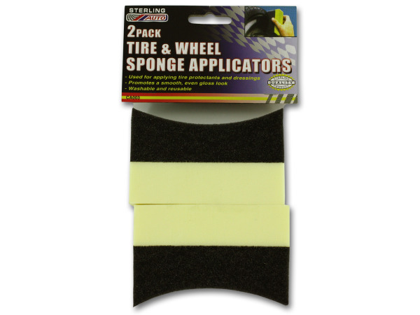 Tire and wheel sponge applicators