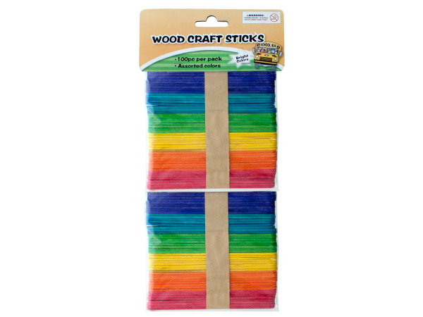 100 piece wood craft sticks