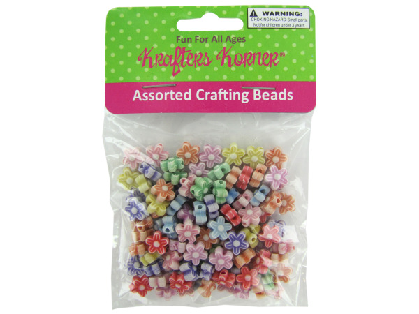Assorted flower crafting beads