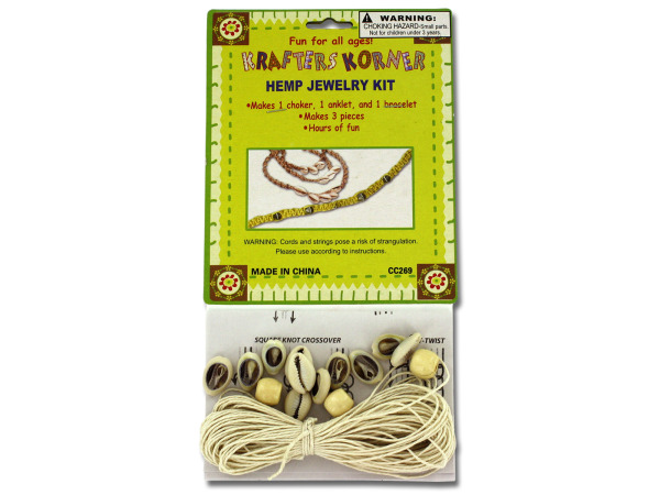Do-it-yourself hemp jewelry kit