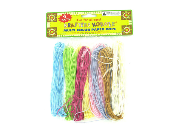 9 Pack multi-colored paper rope