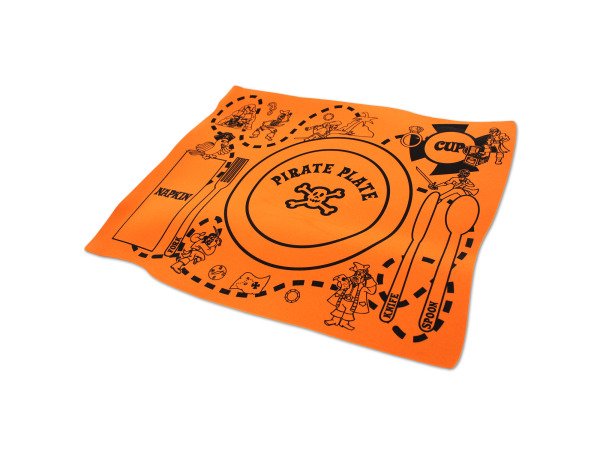 Foam pirate placemat, assorted colors