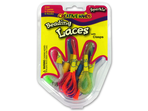 Colored beading laces with clasps