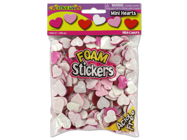 Foam heart stickers