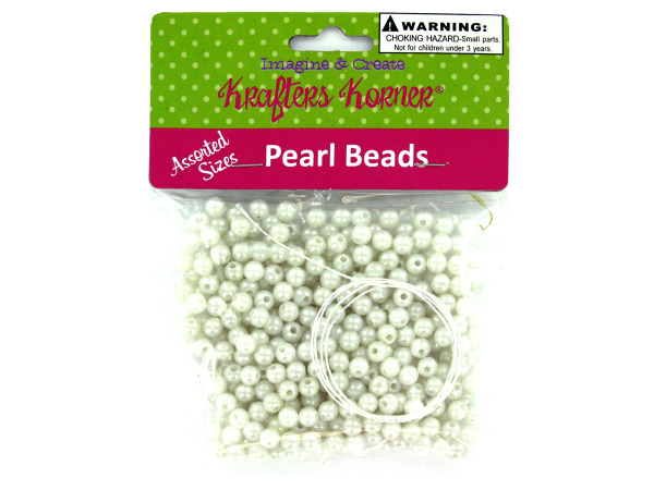 Plastic craft pearl beads