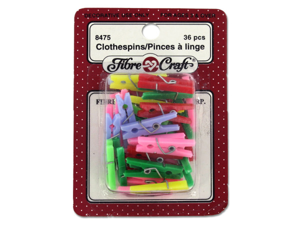 Miniature crafting clothespins