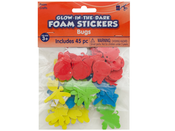 Glow in the Dark Foam Bugs Stickers