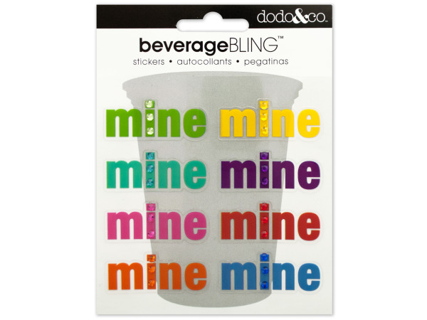 'Mine' Beverage Bling Stickers