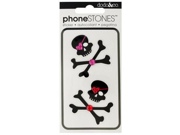 Skull and Crossbones Phone Stones Stickers