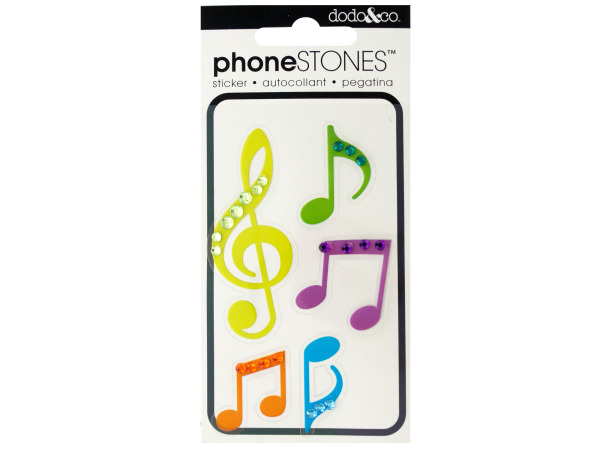 Colorful Musical Notes Phone Stones Stickers