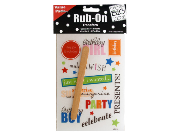Sayings Value Pack Rub-On Transfers