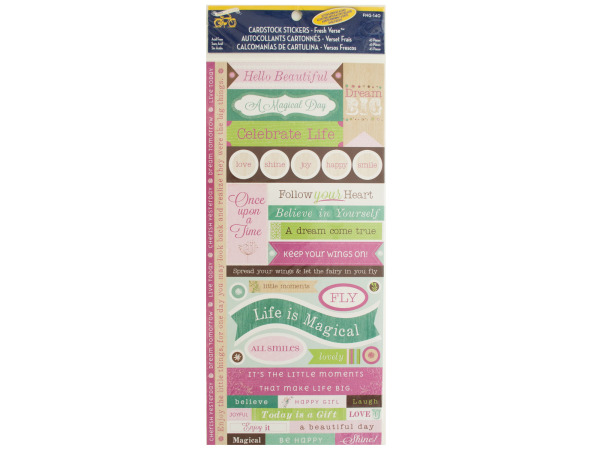Celebrate Life Cardstock Stickers with Glitter Accents