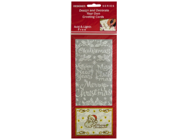 Holiday Greetings Silver Foil Stickers