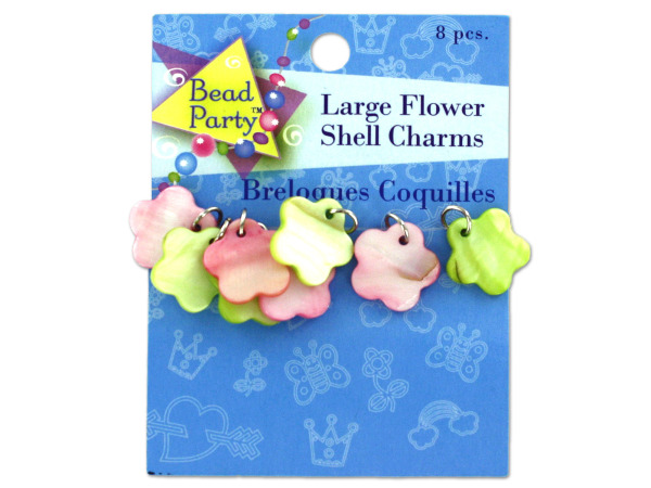 Large flower shell charms