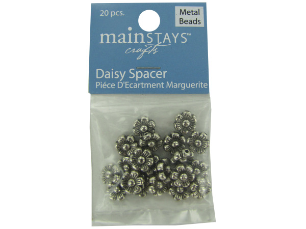 Daisy spacer beads, pack of 20