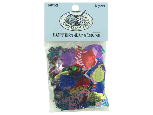 Birthday sequins confetti, 20 grams