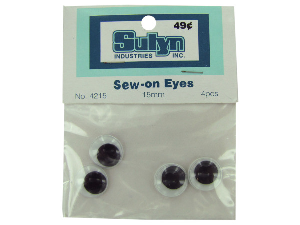 Sew on eyes, pack of 4