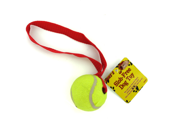 Dog tennis ball with rope