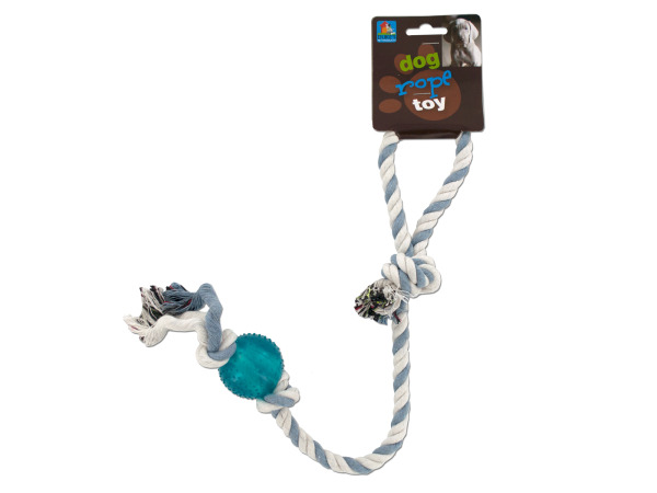 Dog Rope Toy with Plastic Ball