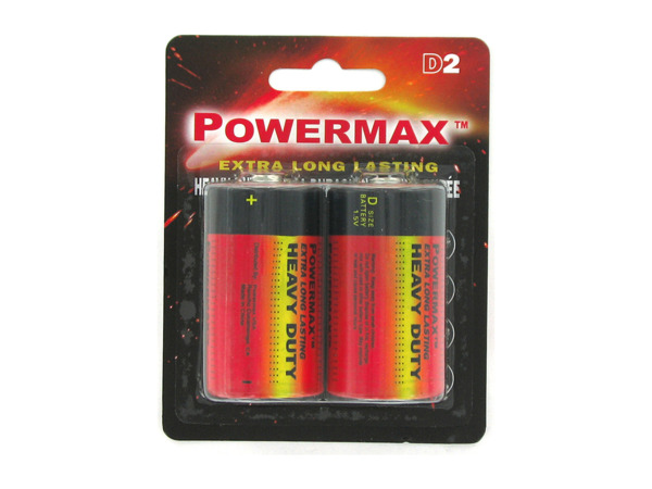 D batteries, pack of 2