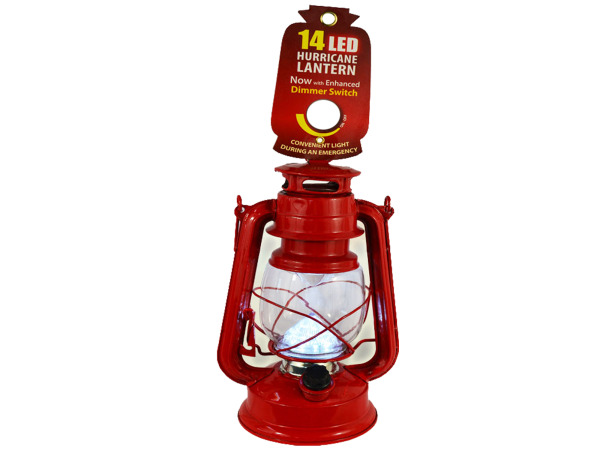 LED Red Hurricane Lantern