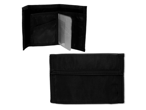 black velcro wallet