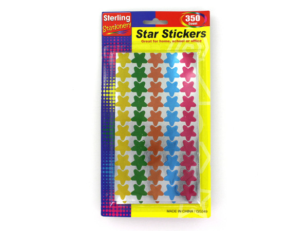 Metallic reward star stickers