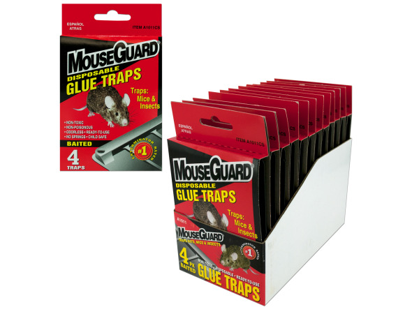 Baited glue traps