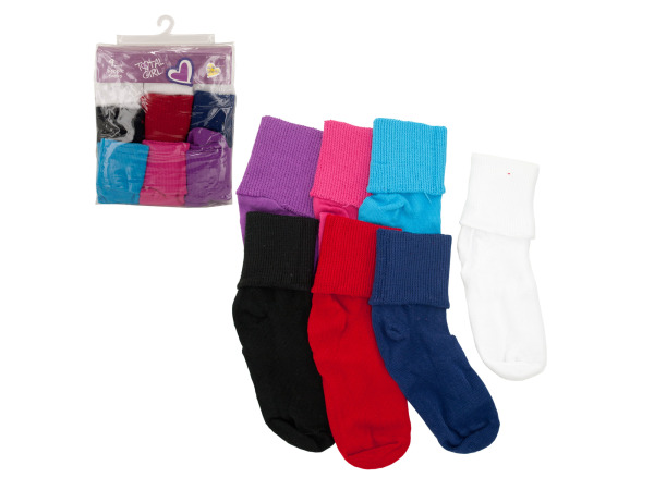 Colored Bobby Socks Pack (Girls size 10 1/2 - 3 1/2)