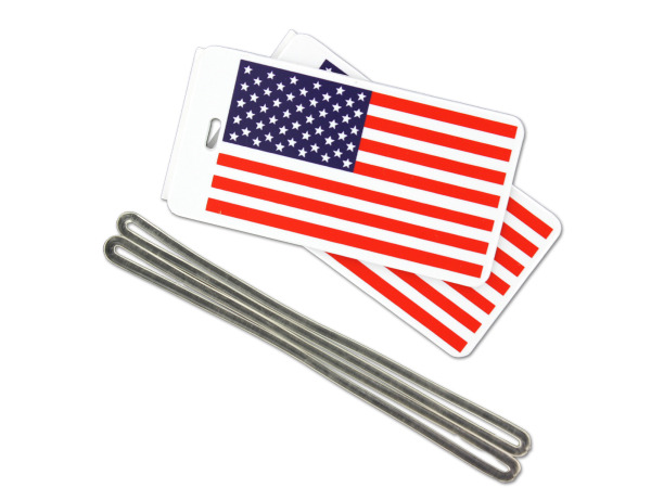 U.S. flag luggage tags