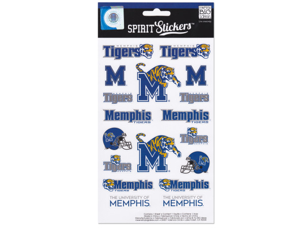 university of memphis tigers spirit stickers