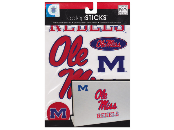 ole miss rebels removable laptop stickers