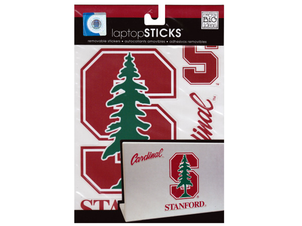 stanford cardinal removable laptop stickers