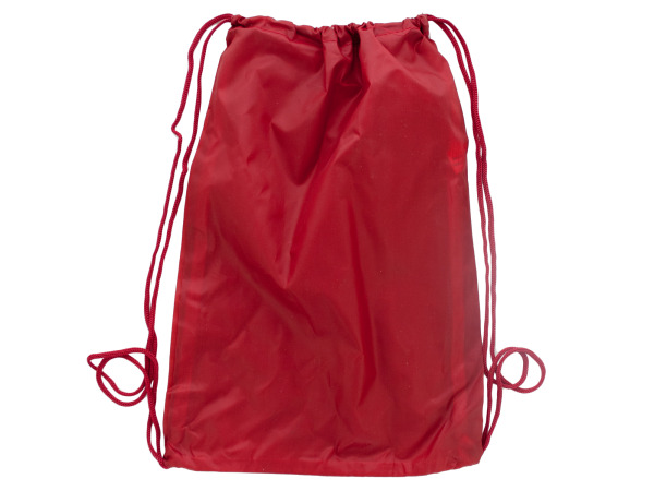 red sling backpack