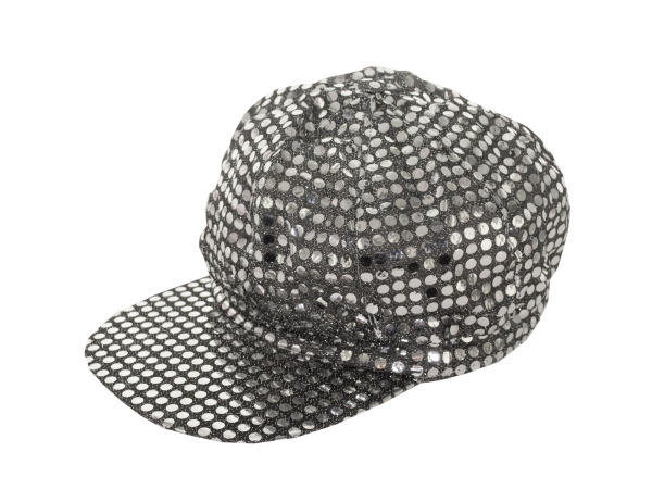 Silver Sequin News Boy Hat
