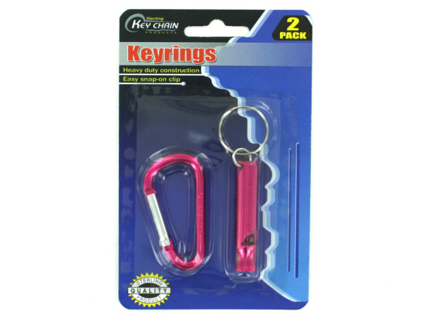 Whistle key chain and snap-clip