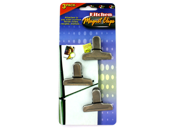 Magnet clips for refrigerator, pack of 3