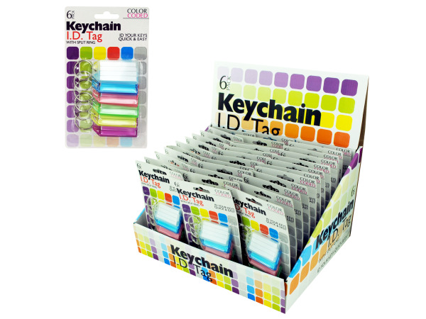 Color coded key chain tags