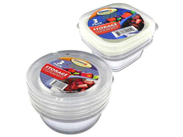 Storage containers, pack of 3