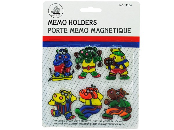 Magnetic hippo memo holders