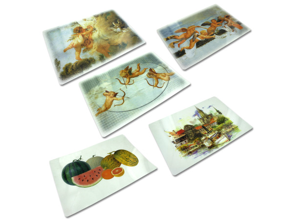 Plastic placemats, assorted designs
