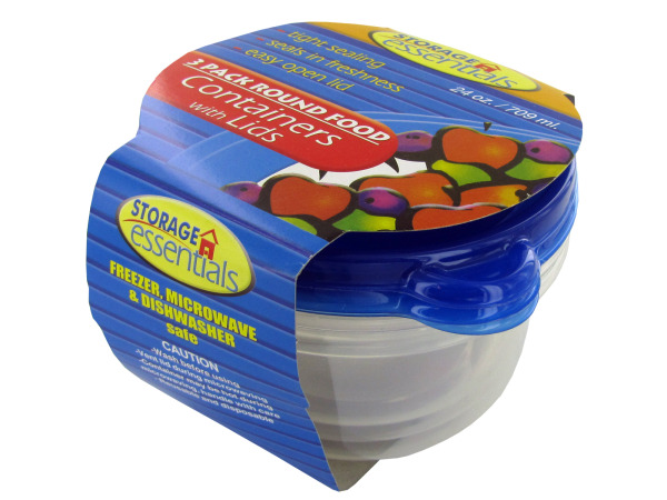 Round food containers with lid