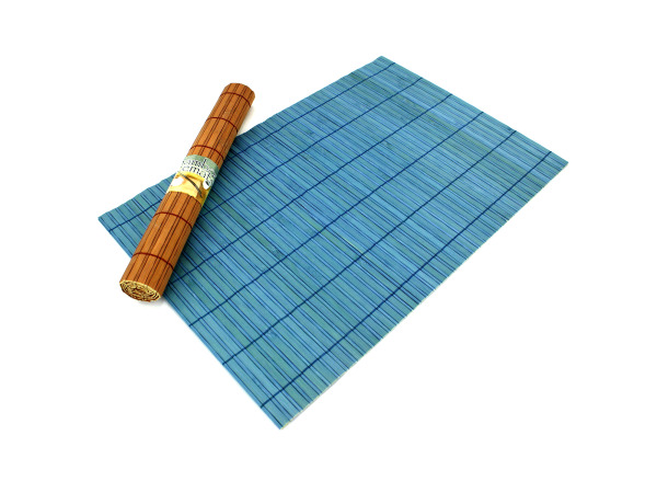 Rolled bamboo place mats