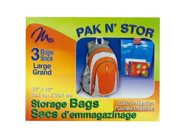 3 pack 15 x 15 storage bags